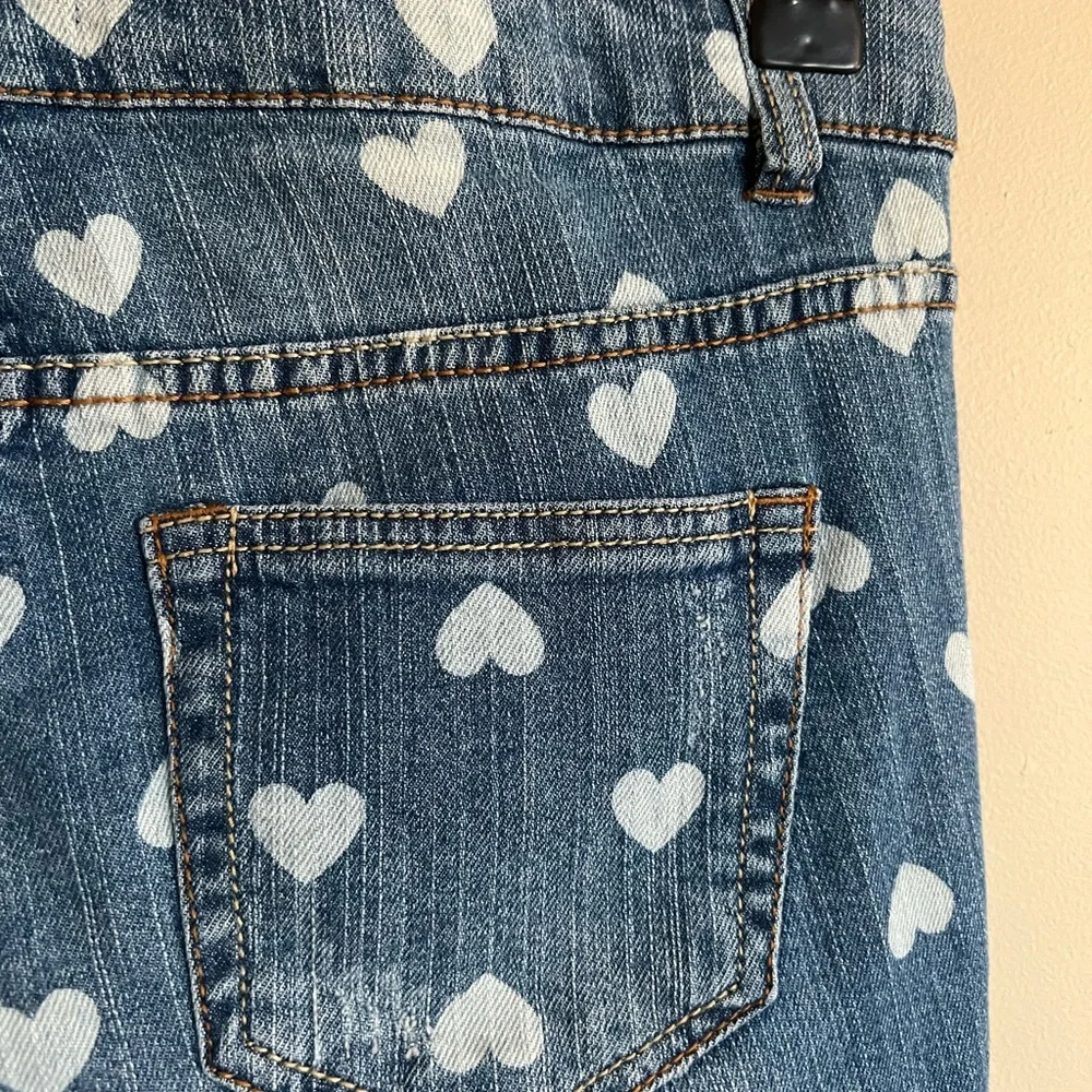 Heart Design Fire Los Angeles Distressed Skinny Jeans Size 1 New With Tags!